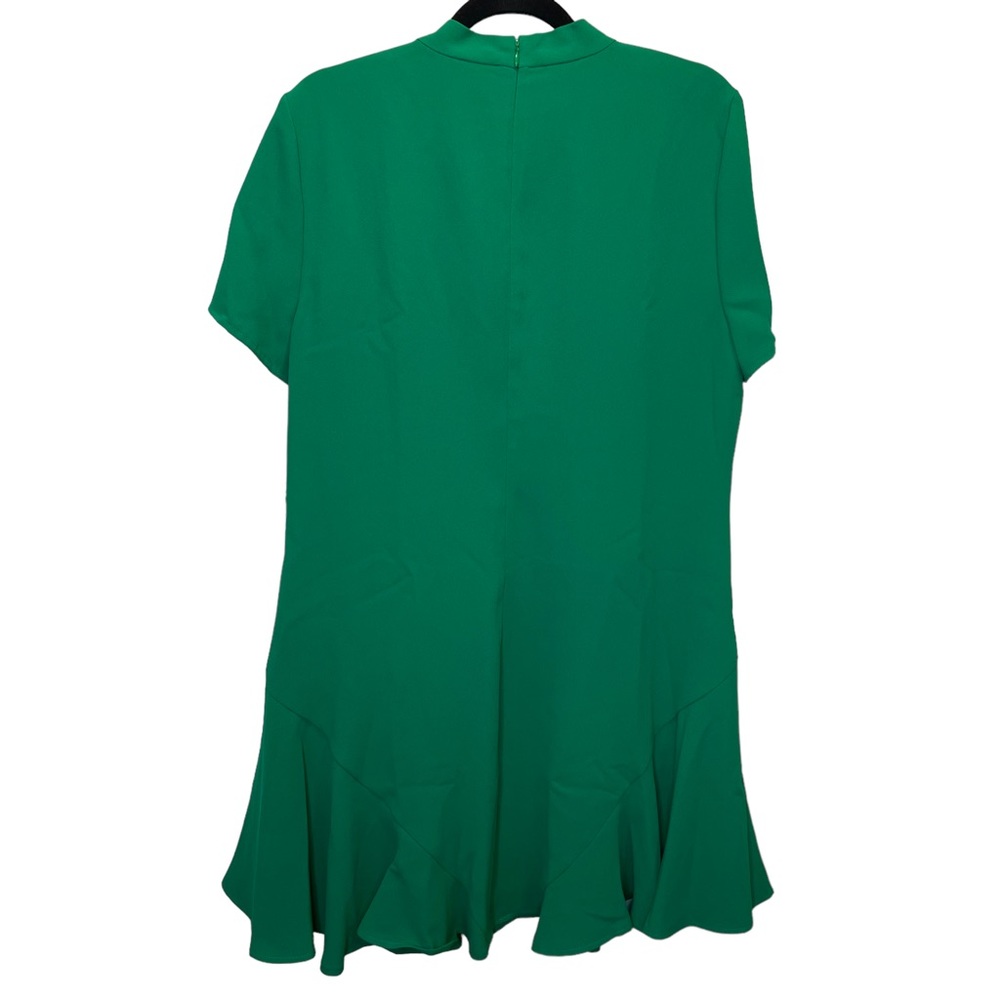 CeCe Bow Neck Short Sleeve Dress Lush Green Size 16 New - Picture 7 of 10